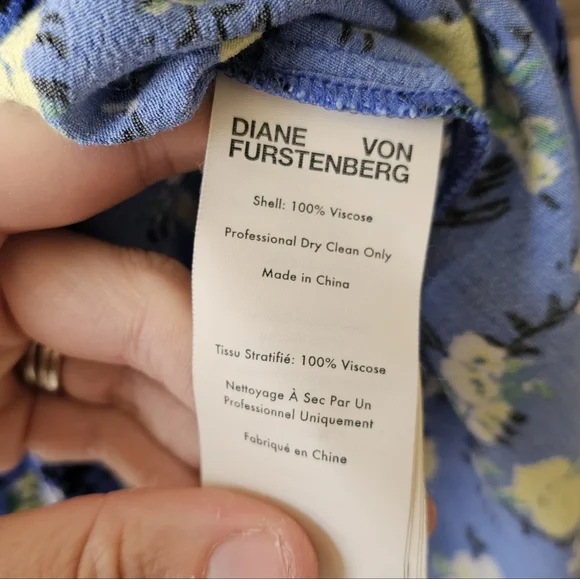 $308 Diane Von Furstenberg Jemma Shirred Floral-Print Crepe Dress - Picture 15 of 15